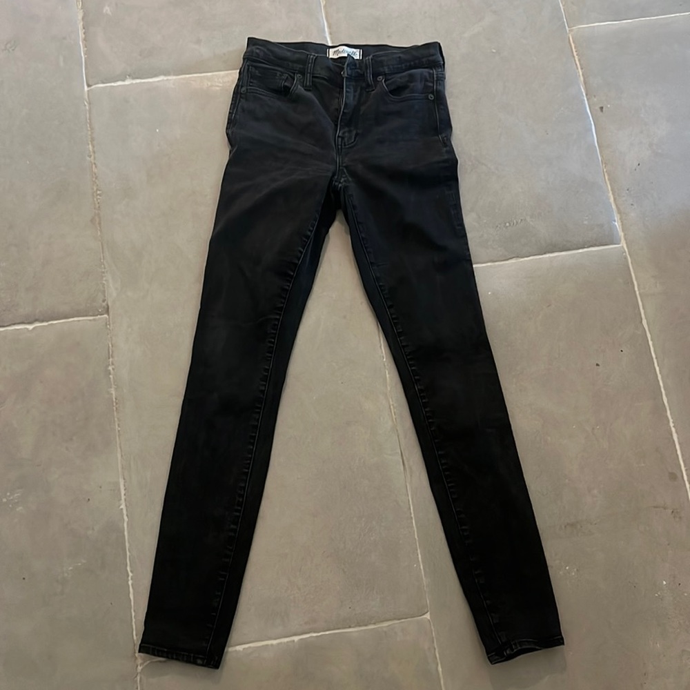 Madewell Higher Rise Skinny Black Jean